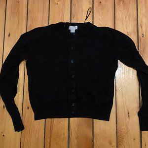 preppy black cardigan